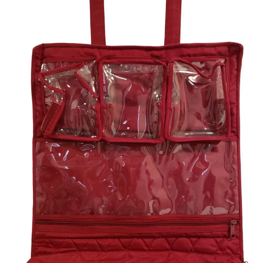 Yazzii Quilted Craft Travel Organizer Tote Bag 9 Compartments NEW - Picture 2 of 8